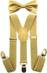 Kids, Toddlers Suspender and Bow Tie Set, Adjustable Set and Colors for Boys and Girls