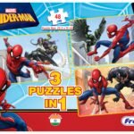 Frank Spider Man Jigsaw Puzzle for 5+ Years, Set of 3, Multicolour – Engaging Puzzle for Kids – Fun & Challenging Brain Booster Games – for Focus and Mmemory – 90147