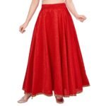 Studio Shringaar Women’s Poly Silk Skirt/Lehenga With 8 Meters Maxi Flare (Double Ghera)