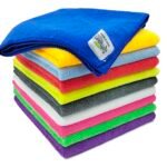 SOFTSPUN Microfiber Cloth – 10 pcs 40×40 cms 340 GSM Multi-Color! Thick Lint & Streak Free Multipurpose Cloths Automotive Microfibre Towels for Car Bike Cleaning Polishing Washing & Detailing