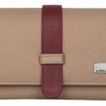 URBAN FOREST Danny Beige/Red Leather Wallet for Women