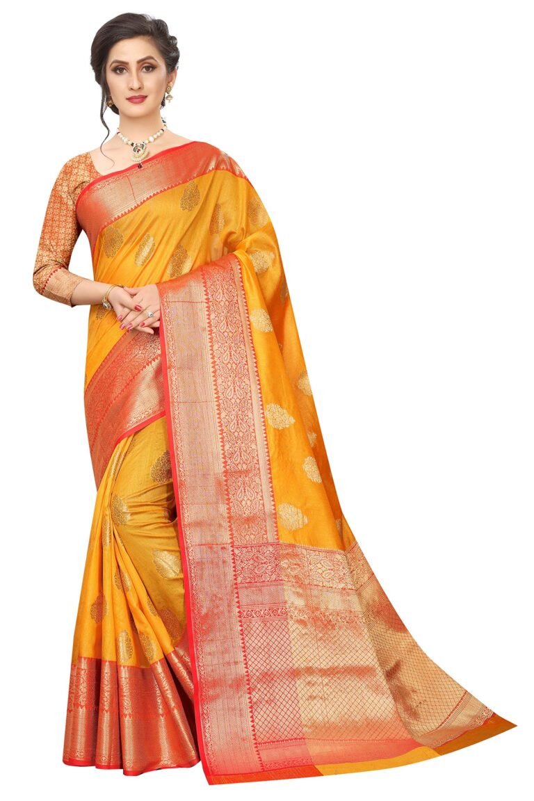 Silk Zone Women’s Heavy Banarasi Art Silk Saree With Unstitched Blouse Piece