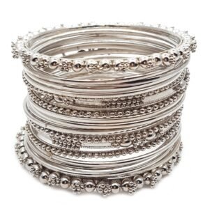 YouBella Antique Look Jewellery Silver Plated Traditional Bracelet Bangles for Women