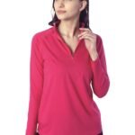 London Hills Women’s Cotton Regular Fit Tshirt Full Sleeve Zipper Tshirt T-Shirt Full Sleeves