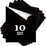 Black Heat Transfer Vinyl HTV 12x10inch Pack of 10 Sheet